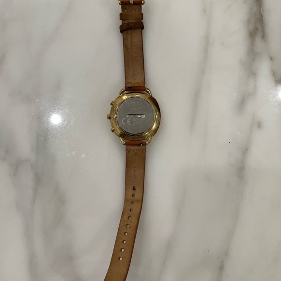 Fossil hybrid smart watch brown leather gold watch - Picture 4 of 6